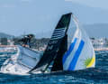Harsche Bedingungen erlebten die Skiffsegler am Mittwoch in der Bucht von Hyères.