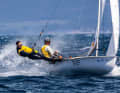 Deutschlands beste 470er-Mixed-Crew Simon Diesch/Anna Markfort führte die noch nicht offiziell einsehbare Sailing-Grand-Slam-Wertung nach Silber und Gold in Spanien und Frankreich im 470er-Mixed vor der Kieler Woche an.