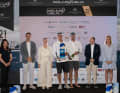 Honour for the six. Some crew members were unable to attend because the next regatta is already calling. After a short flying visit at home, tactician Markus Wieser is on his way to Bonifacio, where the ClubSwan racing season begins next week and he will be racing alongside Marcus Brennecke on "Hatari".