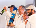 The "Meerblick" owners and their lucky crew.
