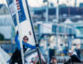 With a typical (over)look: MSC helmsman Til Krüger and his crew.