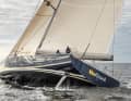 Germán Frers drew the lines of the currently largest Swan, which goes to the wind with twin rudders. Lucio Michelletti helped with the styling of the superstructure.