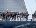80 feet of joy: The "Rose" crew were already celebrating on board.