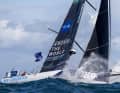 Die Class40 von Lennart Burke und Melwin Fink verteidigte drei Nächte nach dem Start auf Kurs Etappenhafen Cádiz den zurückeroberten dritten Rang.