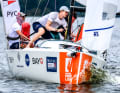 Zweite beim Wannsee-Ligaspiel: die Crew vom gastgebenden Potsdamer Yacht Club.