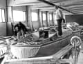 Largement utilisé : Le Swan 36 en fabrication chez Nautor. Une soixantaine d'éditions de la conception de S&S ont été construites auparavant par différents chantiers navals.