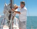 Not new, but still good: the main boom is attached far down the mast - this makes it easier to set and retrieve the sail