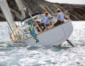 Protected cockpit, but the helmsman lacks support when in position. The backstay acts as a makeshift support