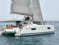 Instead of davits: the lift for the dinghy works electrically