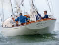 Where to look first? Deck jump, göhl, stern, wood? A feast for the eyes.