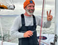 Michael Guggenberger in a good mood at the meeting with the organisers