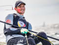 Le bonheur après le championnat d'Europe Ilca-7 à Andora : Nik Willim a été le meilleur participant allemand avec une cinquième place
