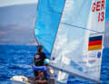 Hanno vinto l'eliminatoria per la regata di prova olimpica nel 470 misto: Malte e Anastasiya Winkel