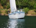 Slim and slender: little ballast and a narrow waterline give the boat low initial stability - something that many people will need to get used to