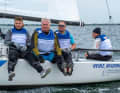 Here is the charismatic and humorous "Sigi" Mainka (centre) with crew in action