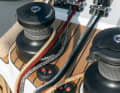 Power centre: Traps and sheets are operated in front of the control columns. It's very tight in front of them