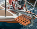 Anchor gear: The foredeck offers enough space to retrofit amenities that are common on larger yachts.