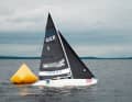 The new 2.4mR world champion Heiko Kröger on the first day of the championships