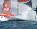 Die neuseeländischen Cup-Verteidiger segelten ohne Chance im abgebrochenen Matchrace-Finale auf Platz zwei