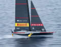 However, no damage was done. Luna Rossa Prada Pirelli (pictured) has been the most convincing of the challengers so far