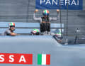Ließen ihre Muskeln spielen und setzten sich in einem der spannendsten Duelle der jüngsten America's-Cup-Geschichte durch: Die italienischen Herausforderer von Luna Rossa Prada Pirelli