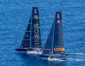 After the wrong decision at the first windward gate, "Britannia" overtook "Luna Rossa" again here and was then able to hold the lead until the end