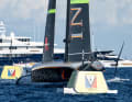 ... while the British sailed confidently over the course until both boats could no longer hold on to the foils