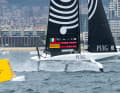 The Italian winners on the AC40-Foiler