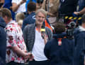 Jim Ratcliffe gives an interview in Barcelona.