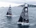 Italy's Cup chasers went into the race with a small lead at the start and were unable to overtake the British team led by Hannah Mills
