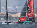 Duell zwischen Kiwis und Briten in der Cup-Arena vor Barcelona