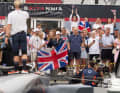 Britische Fans im Camp des Challenger of Records