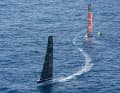 And here "Britannia" is pulling away, while "Taihoro" is still struggling in displacement mode in the light winds