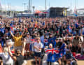Fans flocked to the America's Cup Race Village, which ran along the centre of Port Vell, on all race days