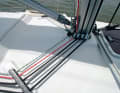 Fittings: The deck has a balsa core. If water penetrates here, this can have serious consequences. Ensure that the fittings are tight. The laminate is solid at important points