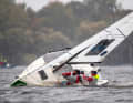 The league teams took a few involuntary baths in gale-force gusts of 30 kts and more