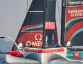 Die Top-Teams der 2. Vorregatta zum 37. America's Cup: das siegreiche Emirates Team New Zealand und Patrizio Bertellis Luna Rossa Prada Pirelli Team