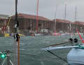 Here the storm is building up in Le Havre at the Imocas on Wednesday afternoon