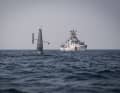 Working closely together: The unmanned sailing drones are intended to help border guards on the water with reconnaissance