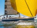 Harmonious to the eye. Long windows in the hull and superstructure stretch the full lines