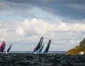 La flotte Imoca après le départ de la course de 48 heures