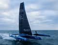 The "SVR Lazartigue" started the record attempt around twelve hours after "Sodebo Ultim 3" and has now had to abandon it