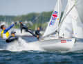 Die britischen WM-Dritten und Spitzenreiter im 470er-Mixed: Martin Wrigley und Bettine Harris.