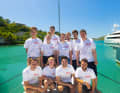 The young crew on the "Haspa Hamburg".