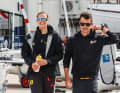 Simon Diesch et Anna Markfort dans le port de l'EM.