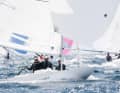 That leaves one of the most visually appealing regatta classes: the dragons, which were Olympic from 1948 to 1972.