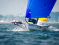 Marla Bergmann and Hanna Wille from Mühlenberger Segel-Club sailed to their first Kiel Week victory in the 49er FX
