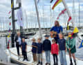 Taufe des zehnten Team8-Bootes für den Verein Schüler Segeln Schleswig-Holstein (www.schuelersegeln-sh.de) in Kappeln. Das Boot wurde bei Henningsen & Steckmest (www.scalaryachten.de) gebaut. Das Projekt wurde von vielen Betrieben aus der maritimen Branche gefördert. Der Verein blickt in diesem Jahr auf sein 20-jähriges Bestehen zurück.