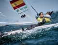 Der spanische Titelverteidiger Jordi Xammar mit Marta Cardona.