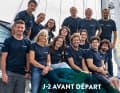 Das Biotherm-Team vor dem Etappenstart in Kiel.
